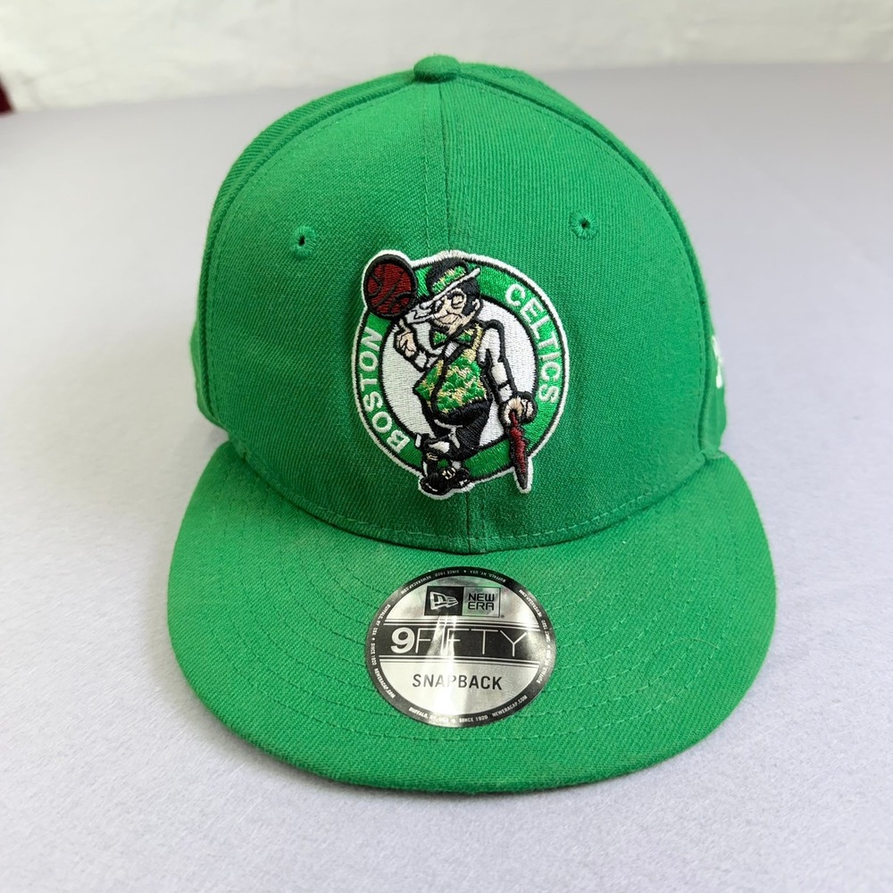 New Era Boston Celtics Hat Mens OSFM Green 9FIFTY Snapback NBA Basketball Cap